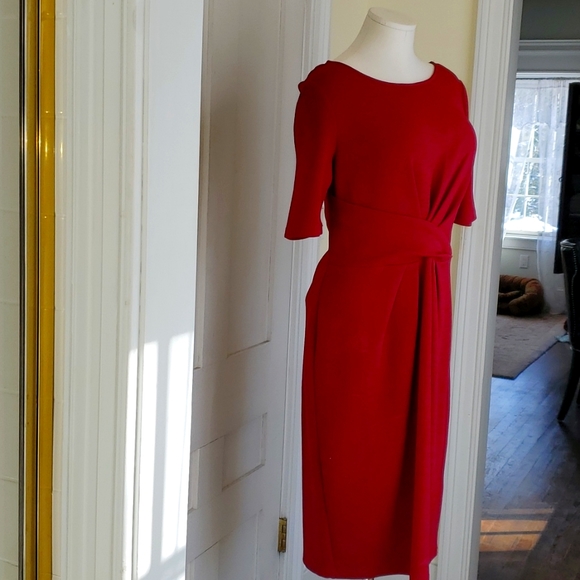 Adrianna papell size 10 red stretch dress - Picture 1 of 4
